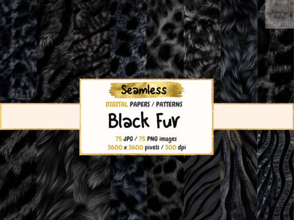 Download Black Fur Seamless Digital Paper - Premium Resources